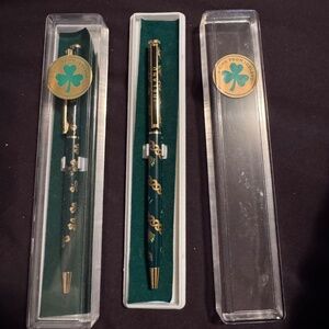 St. Patrick's Day Pens. NIB Two (2) Pens w/ Celtic designs